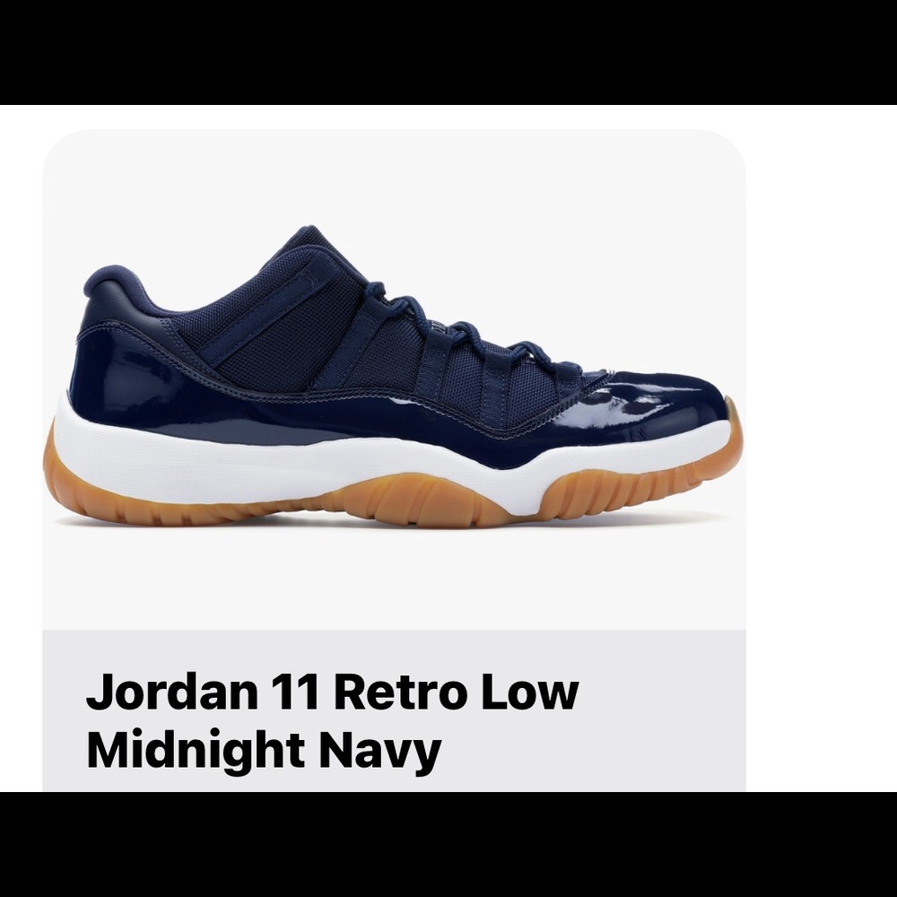 💯 Men’s Nike Jordan 11 Retro, Midnight Navy Low Tops, Size 12 🔥!!!